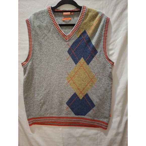 PARX Premium Lambswool Multicolor Men's Vest Size L - Picture 1 of 10